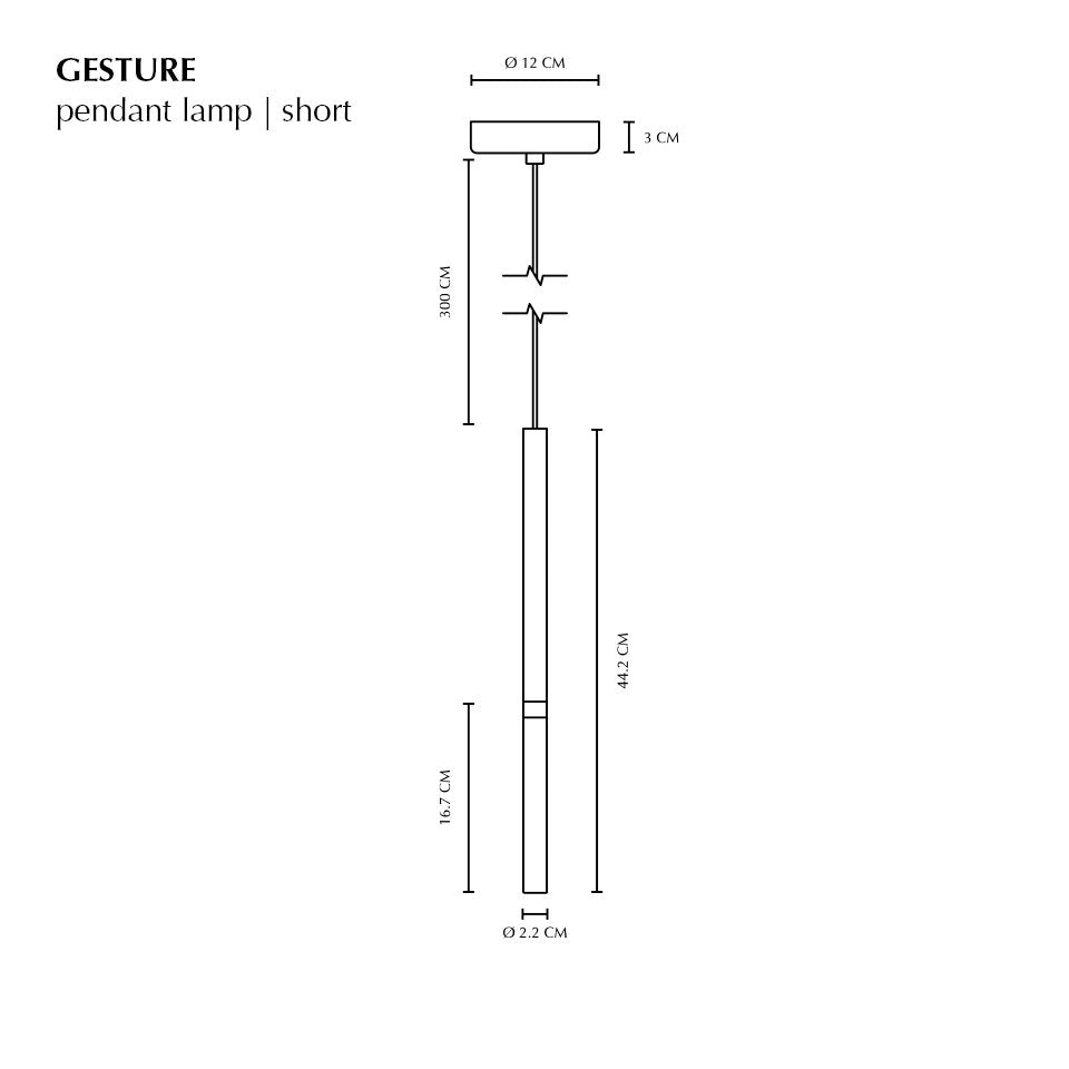 Gesture Tall Pendant Lamp
