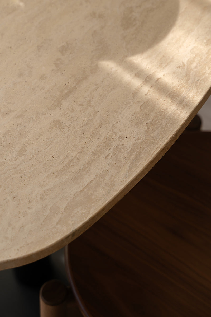 Gather Travertin Bar Table