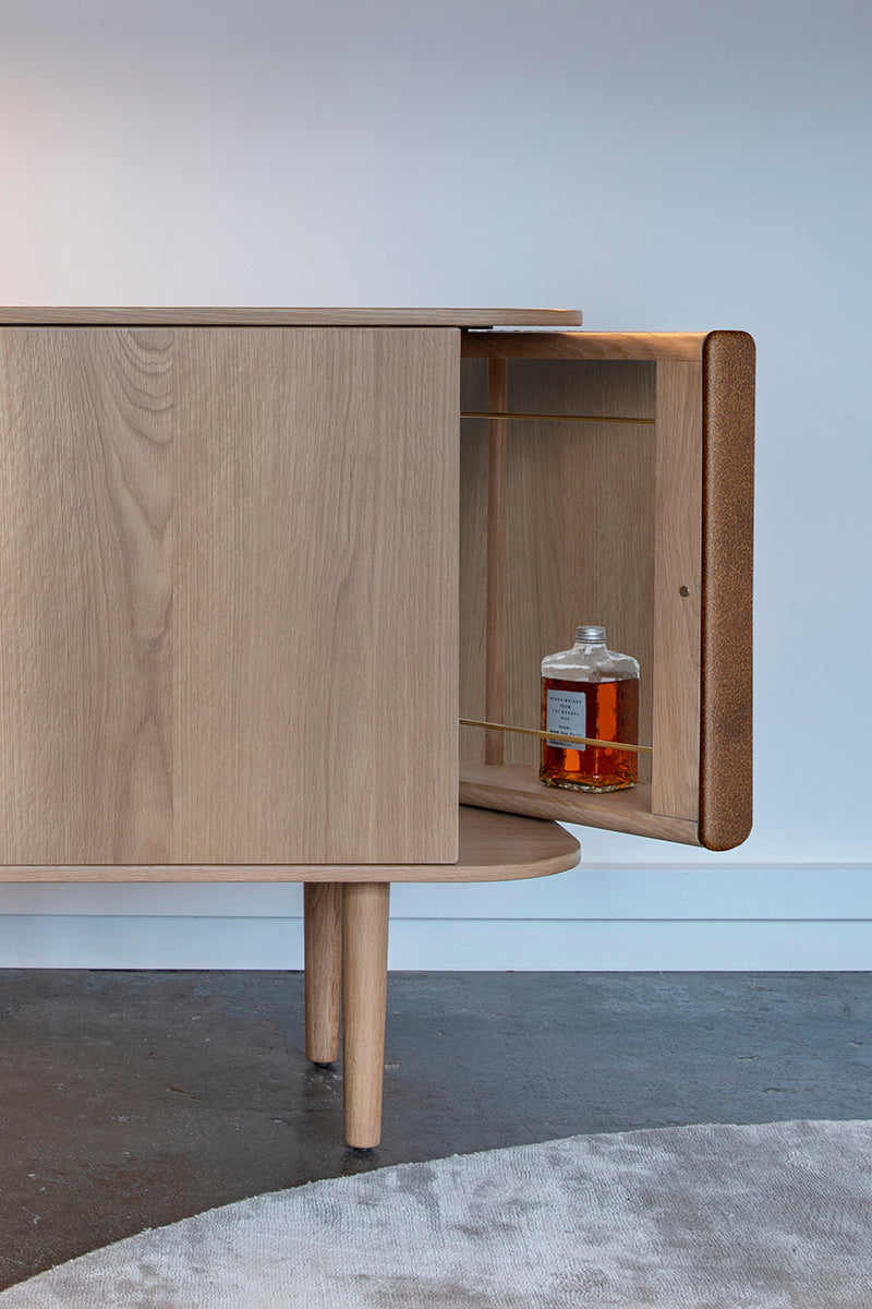 Treasures Leather 2 Doors Cabinet - WOO .Design