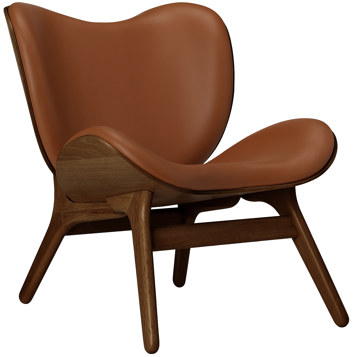 A Conversation Piece Leather Low Lounge Chair - WOO .Design