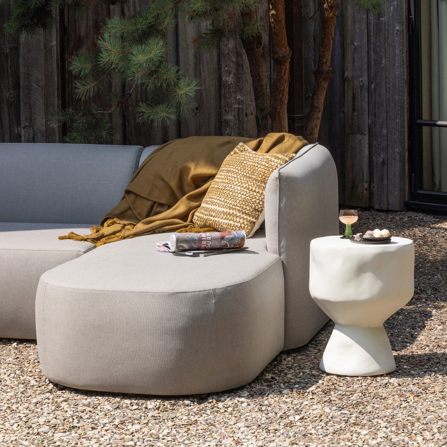 Aur Natural Garden Side Table