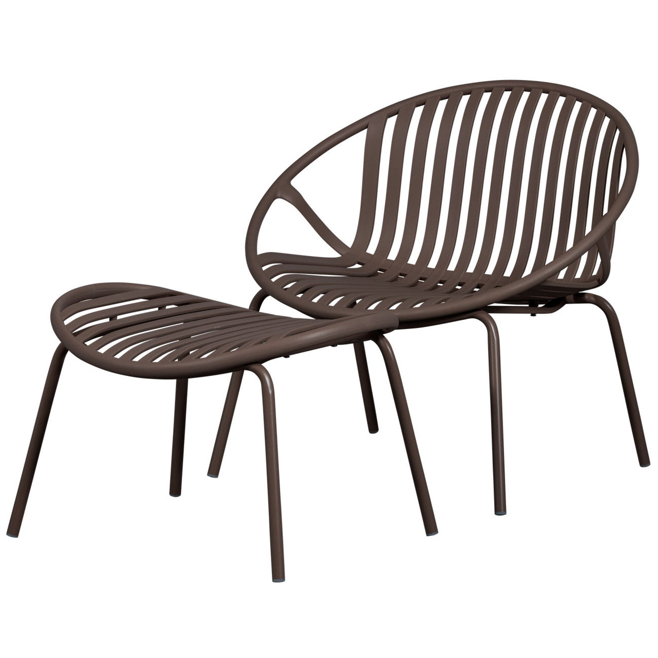 Bruce Garden Lounge Chair with Hocker