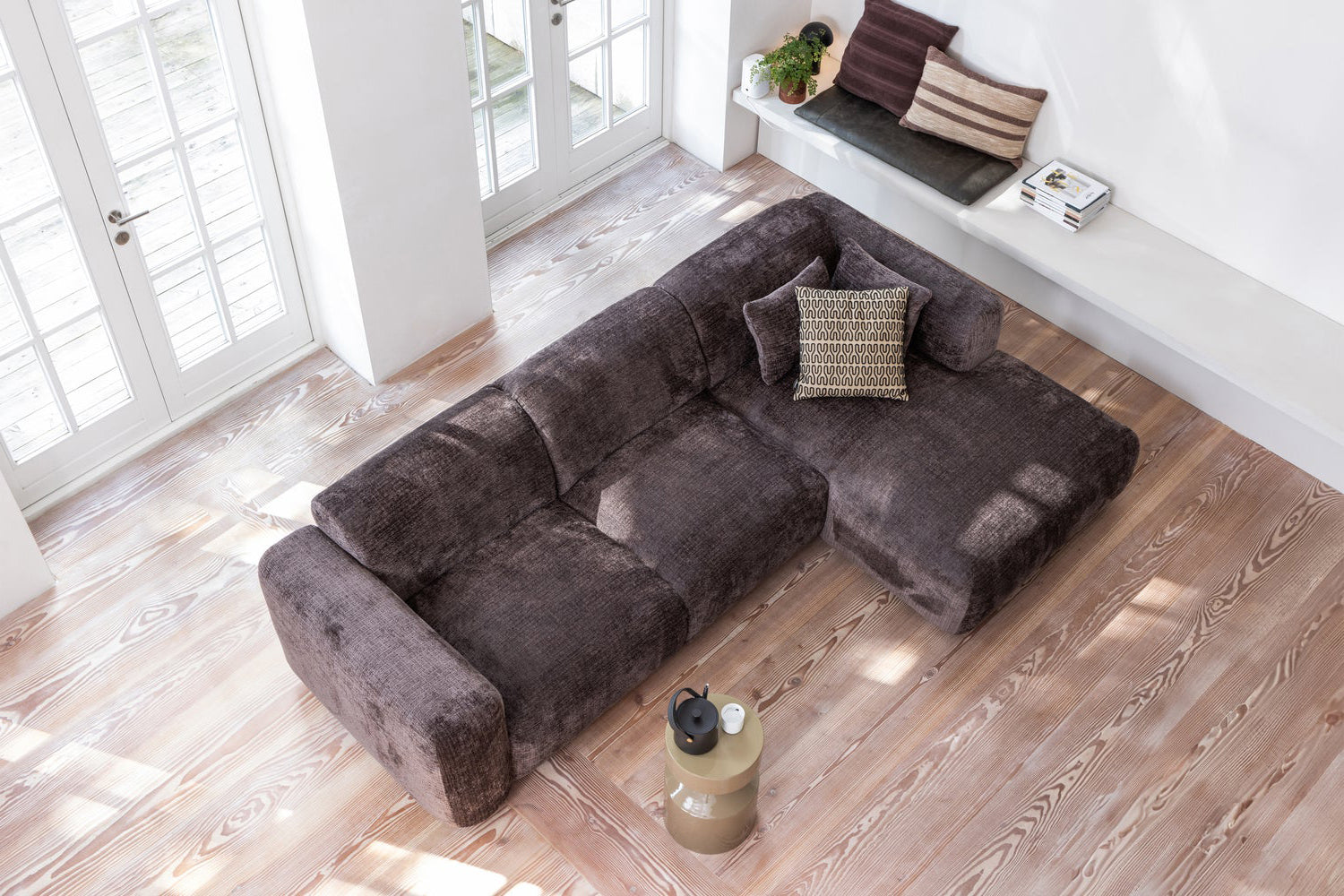 Cloud Chenille Chaise Longue Sofa