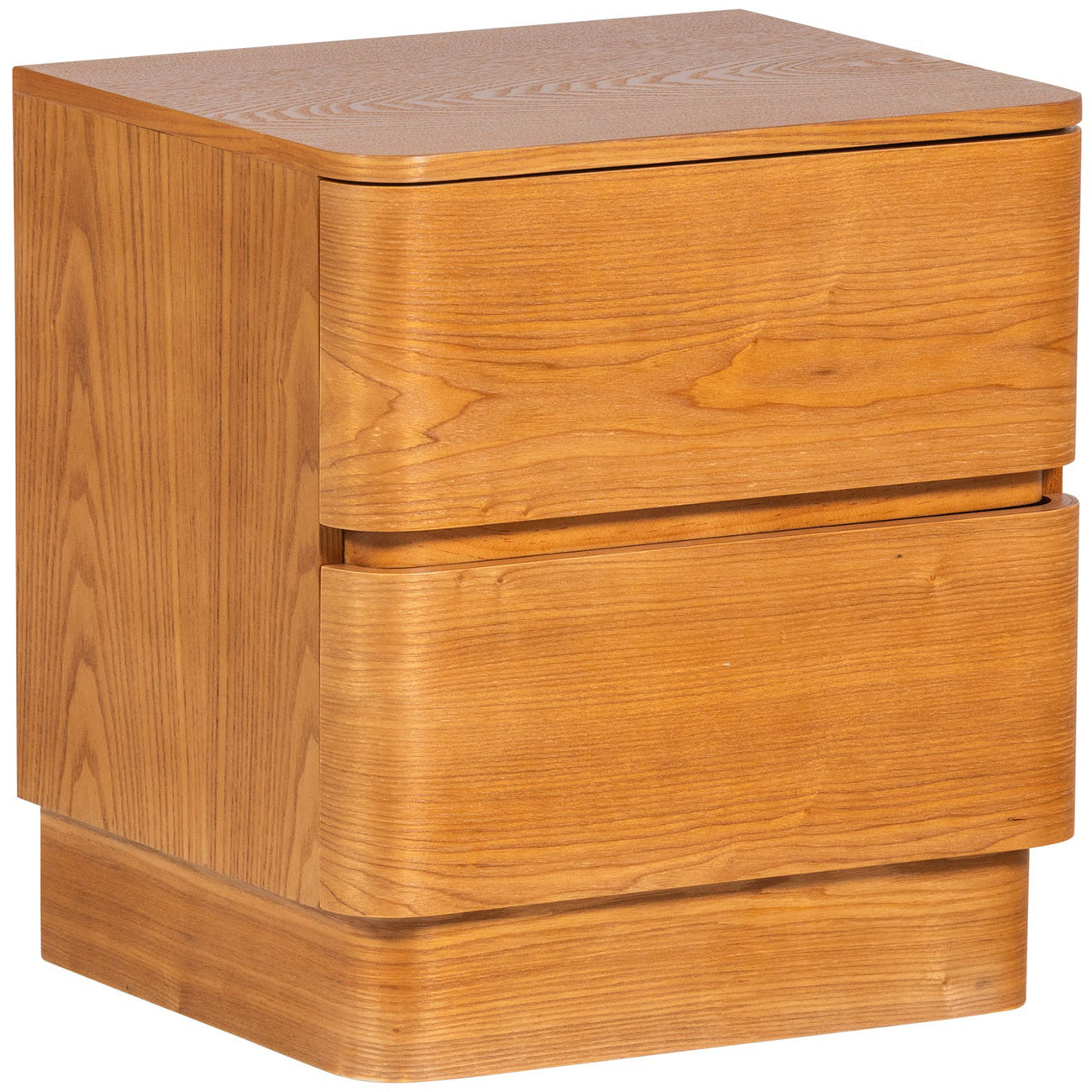 Fejo Brown 2 Drawers Night Stand