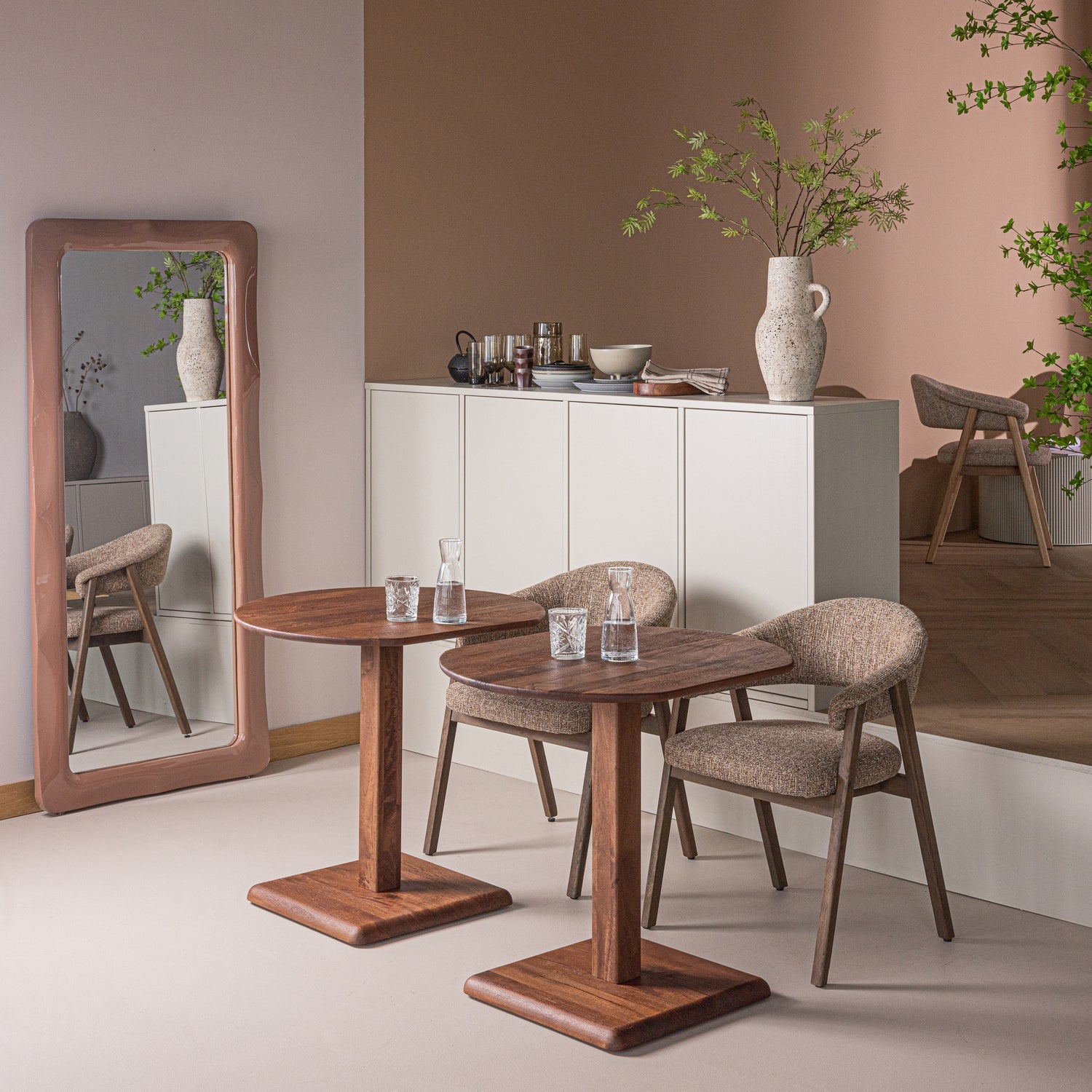 Feno Brown Mango Wood Between Bistro Table