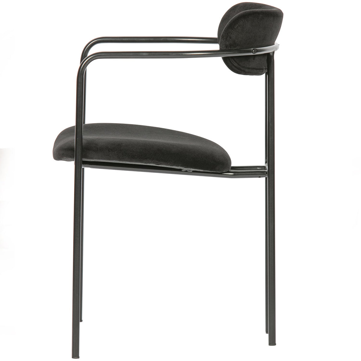 Ivy Black Velvet Dining Chair