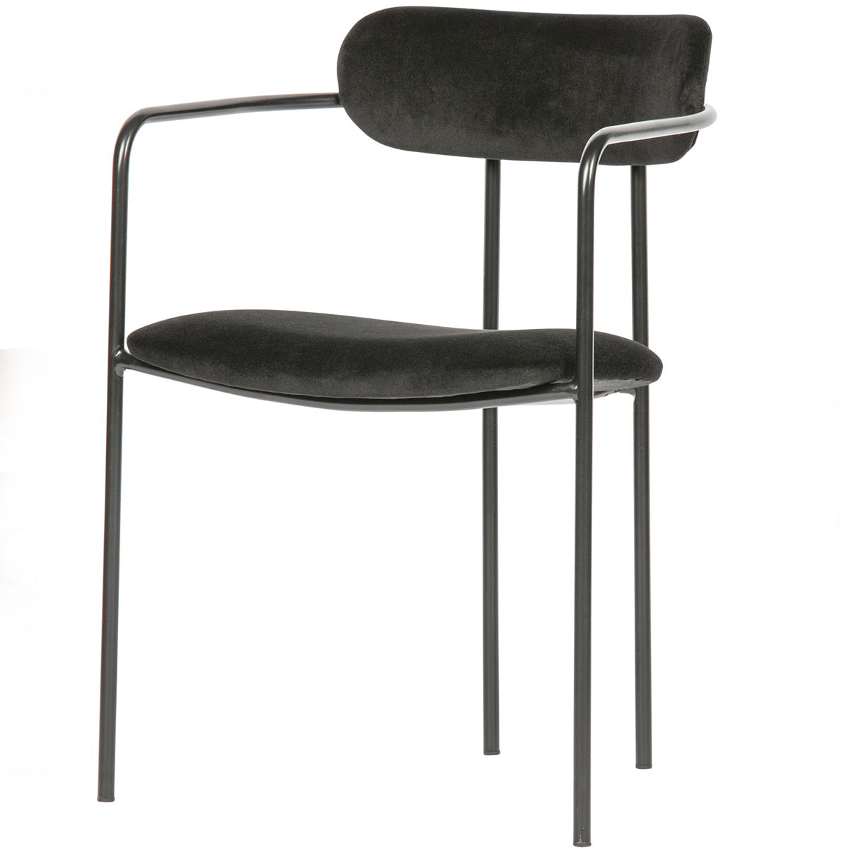 Ivy Black Velvet Dining Chair