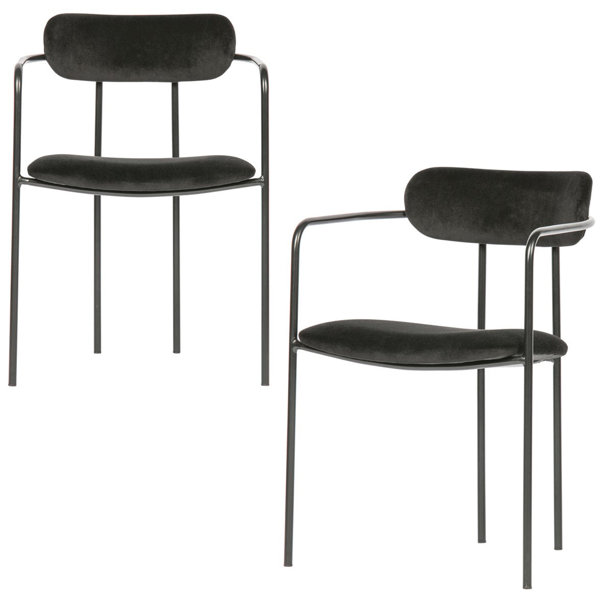 Ivy Black Velvet Dining Chair