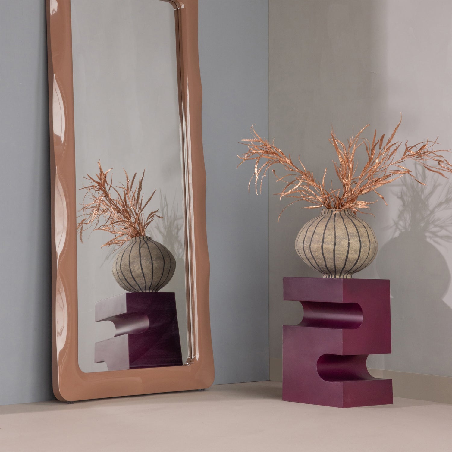 Jessa Purple/Brown Side Table