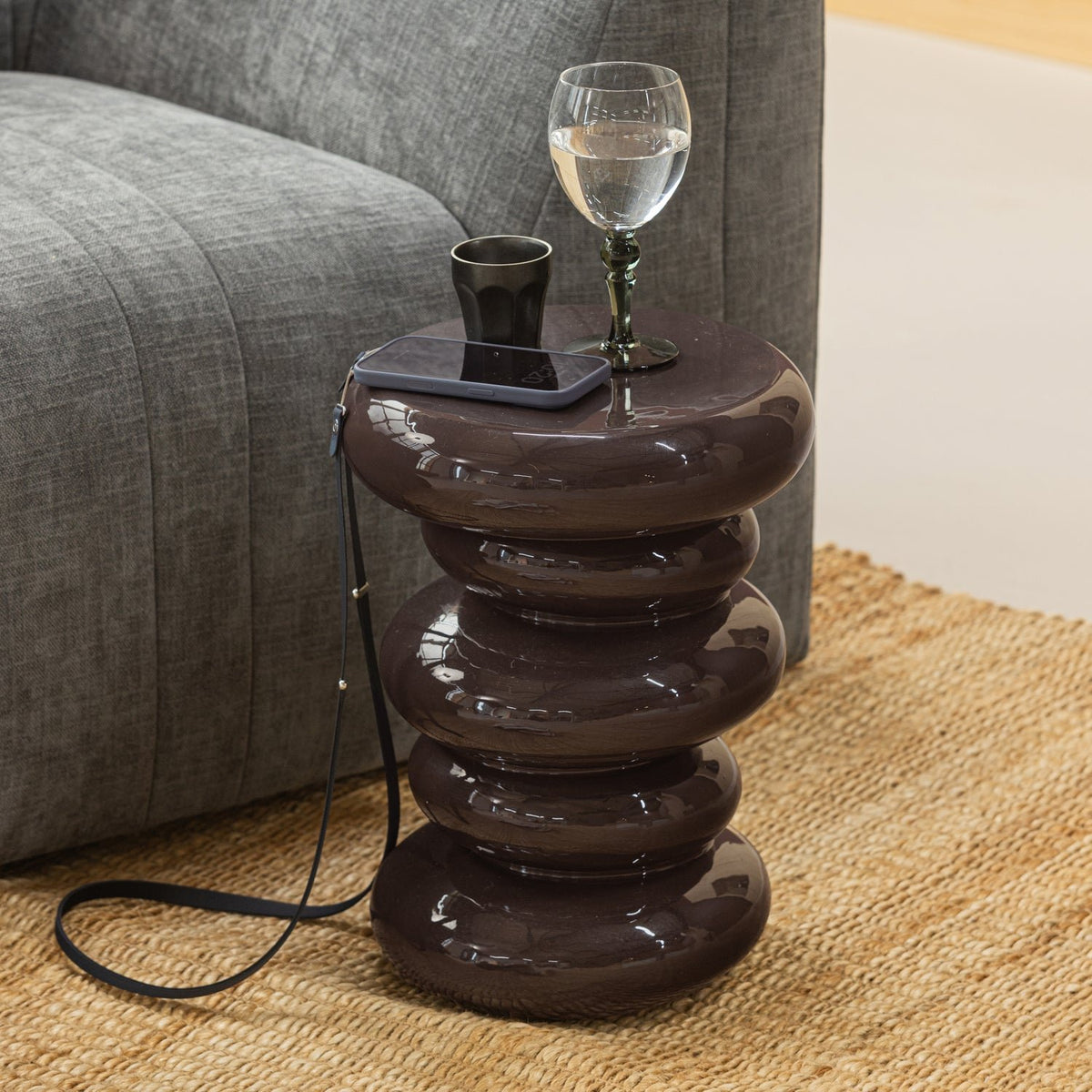 Kivo High Gloss Side Table