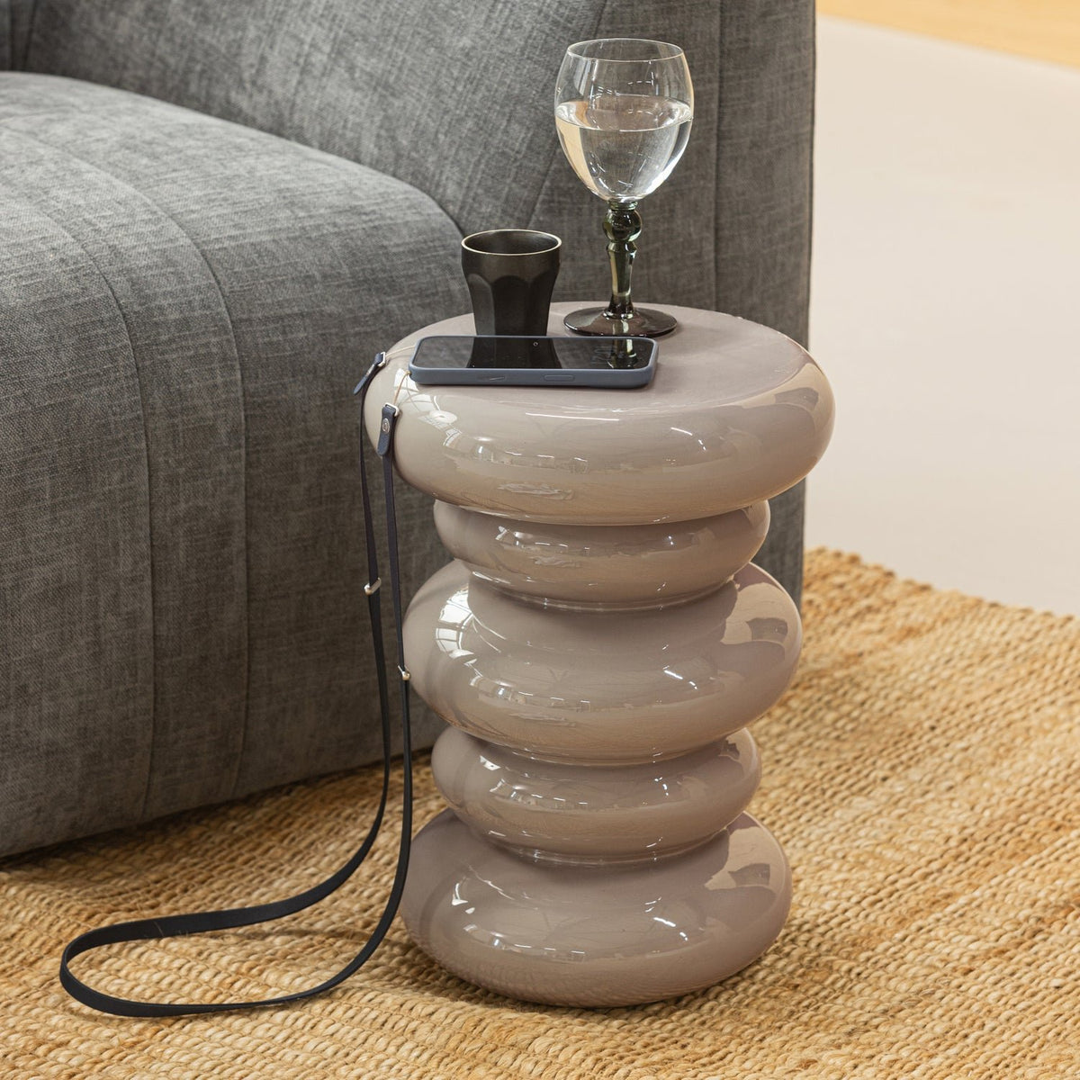Kivo High Gloss Side Table