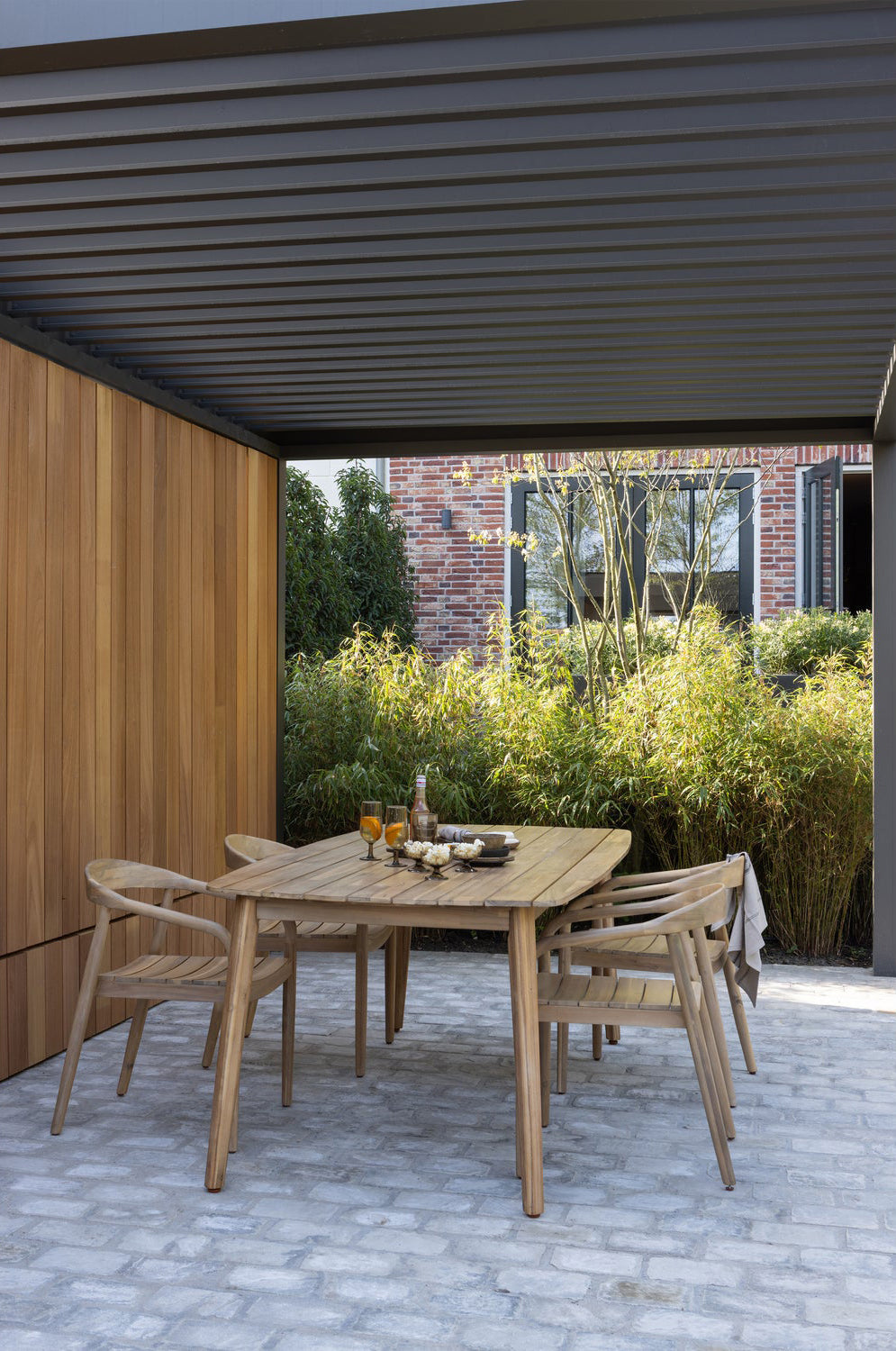 Kris Natural Acacia Wood Garden Table