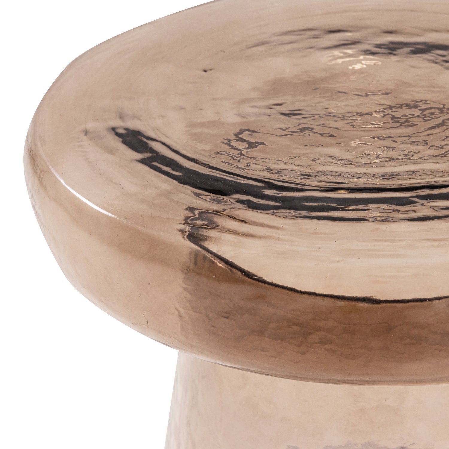 Loma Brown Glass Side Table
