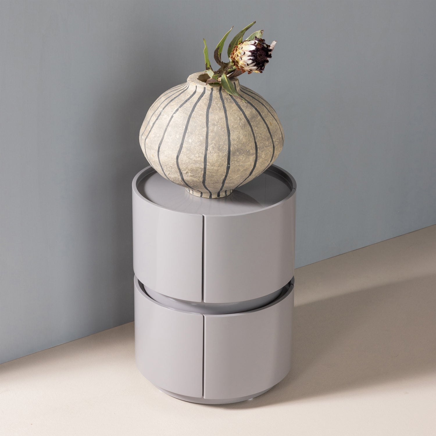 Lunex Light Grey Gloss Night Stand