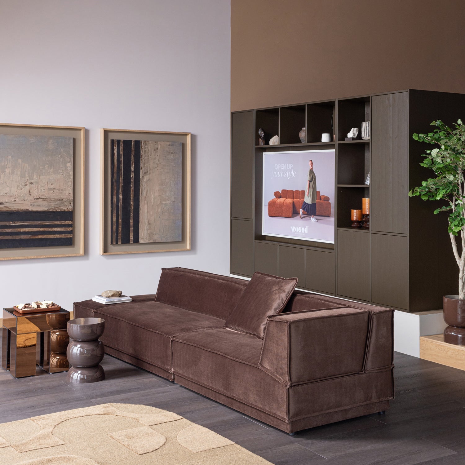 Meggy Pine Wood TV Storage Cabinet