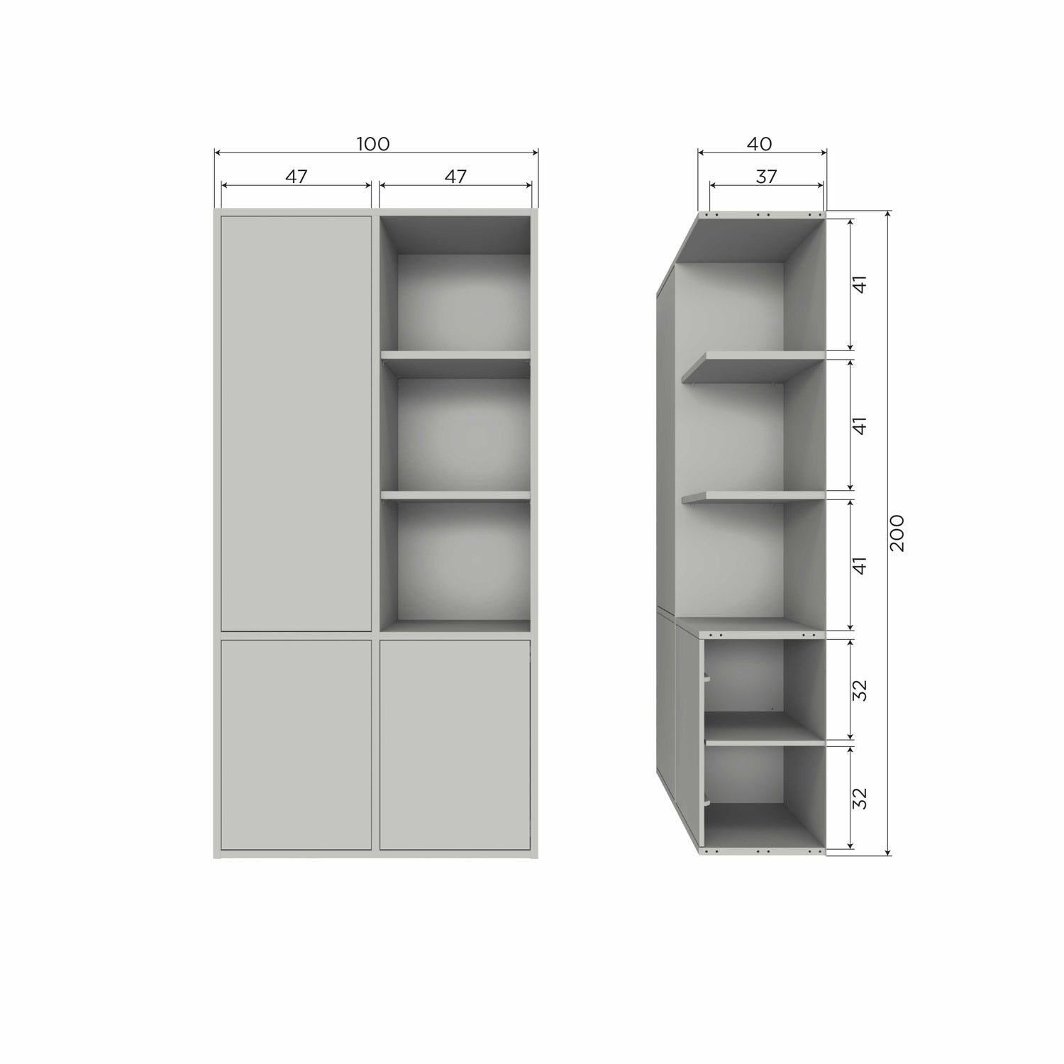 Merel Pine Wood Storage Cabinet