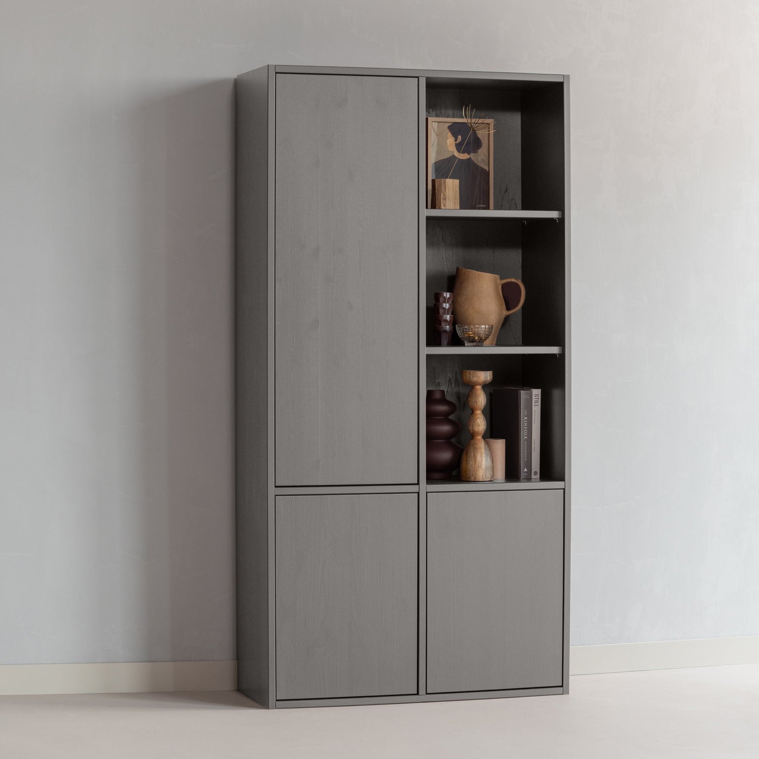 Merel Pine Wood Storage Cabinet