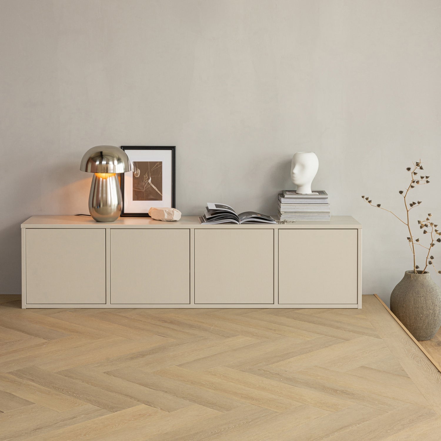 Merel Pine Wood TV Unit