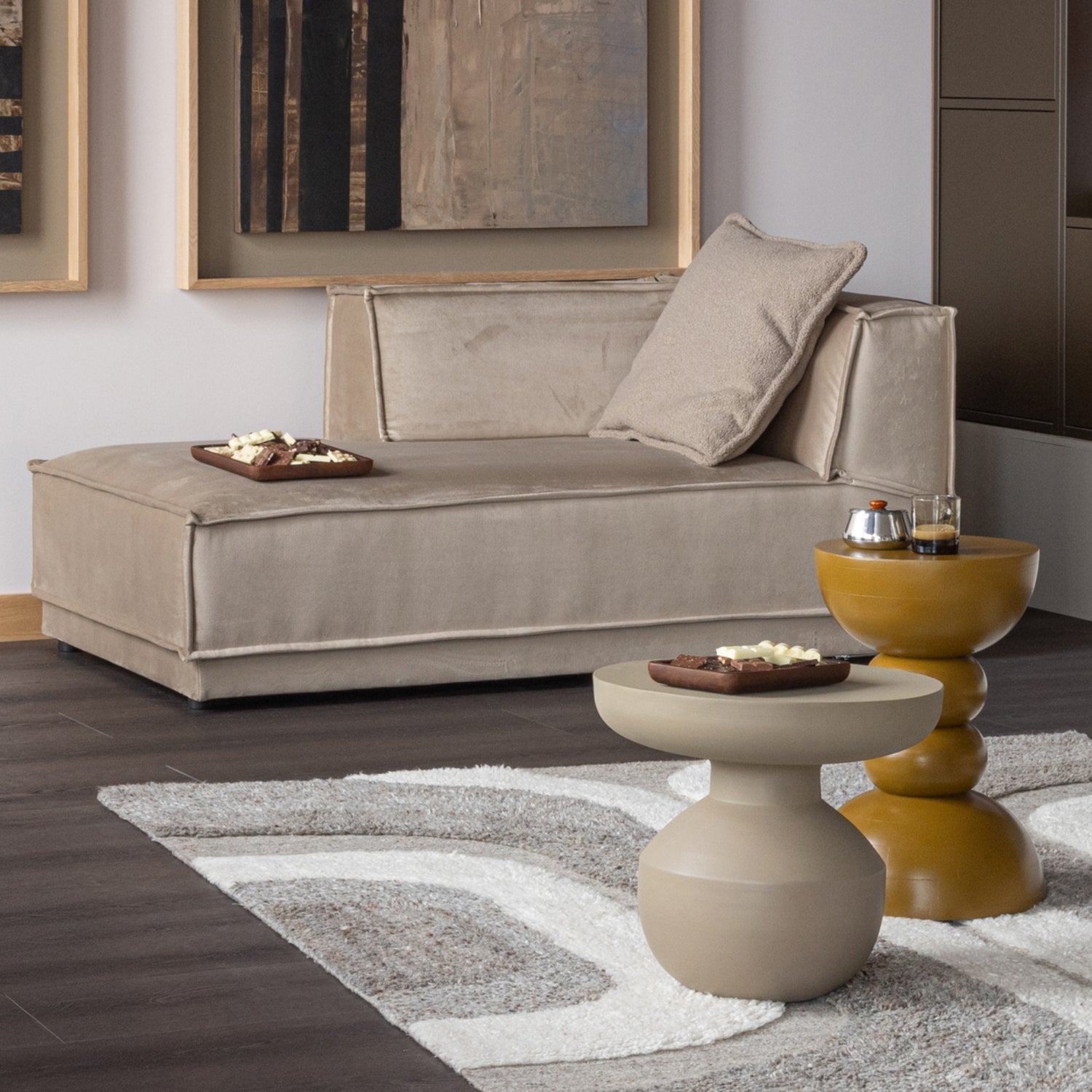 Miel Honey Yellow Mango Wood Side Table