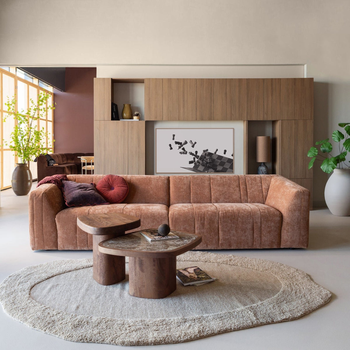 Nodu Brown Mango Wood Side Table