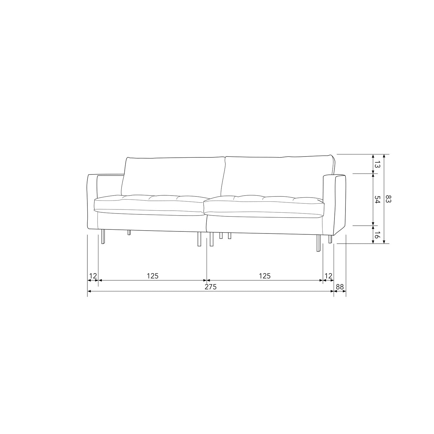 Rodeo Classic 3 Seater Sofa
