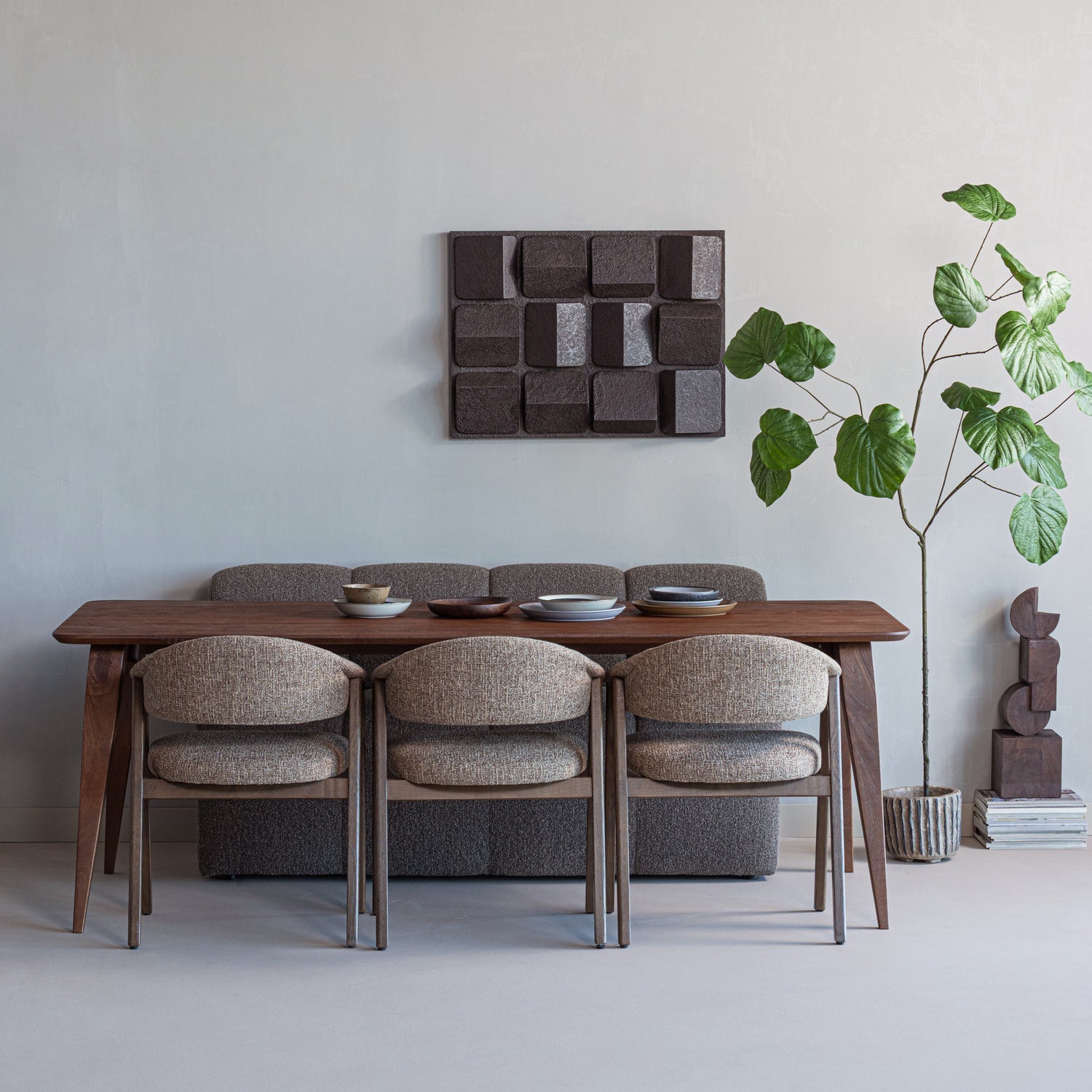 Rubo Brown Mango Wood Dining Table