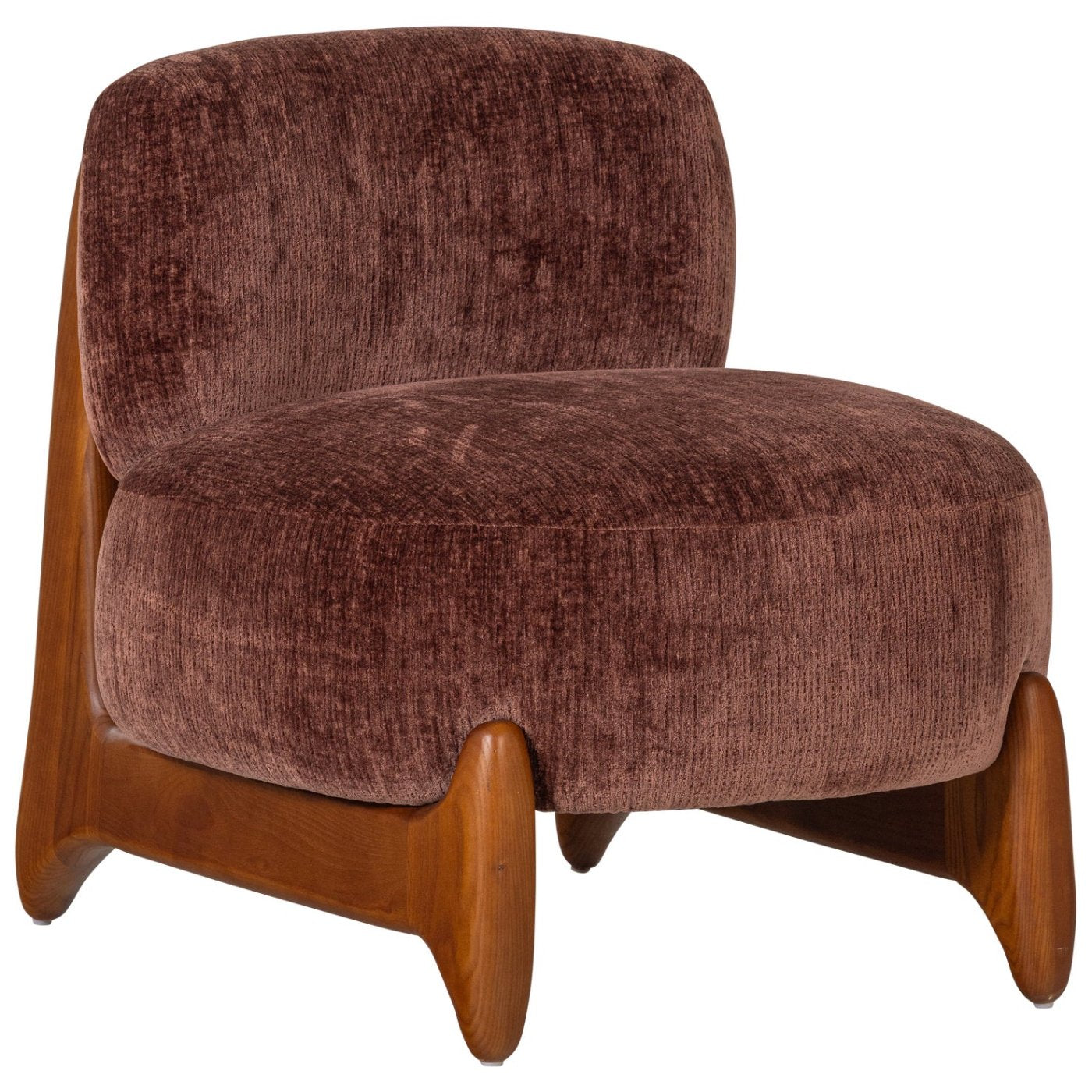 Runi Wood/Velvet Armchair