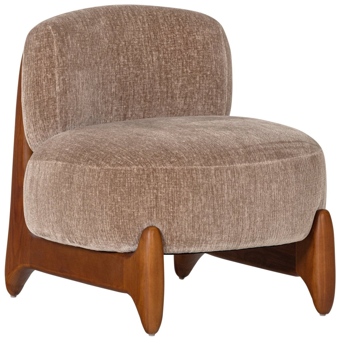 Runi Wood/Velvet Armchair