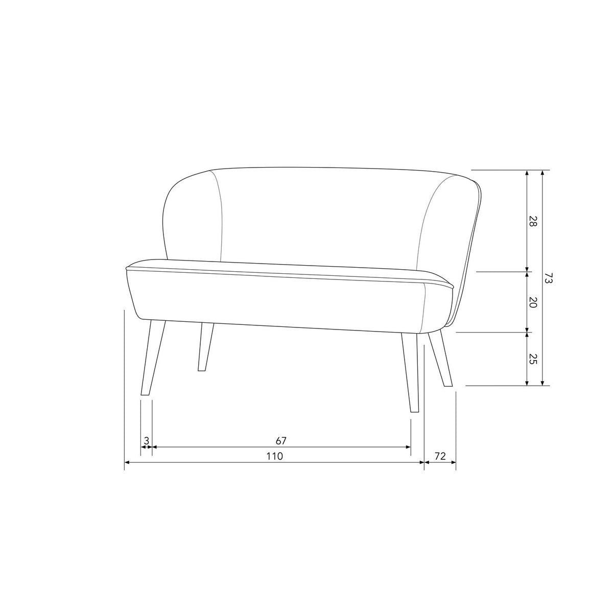 Sara Small Sofa