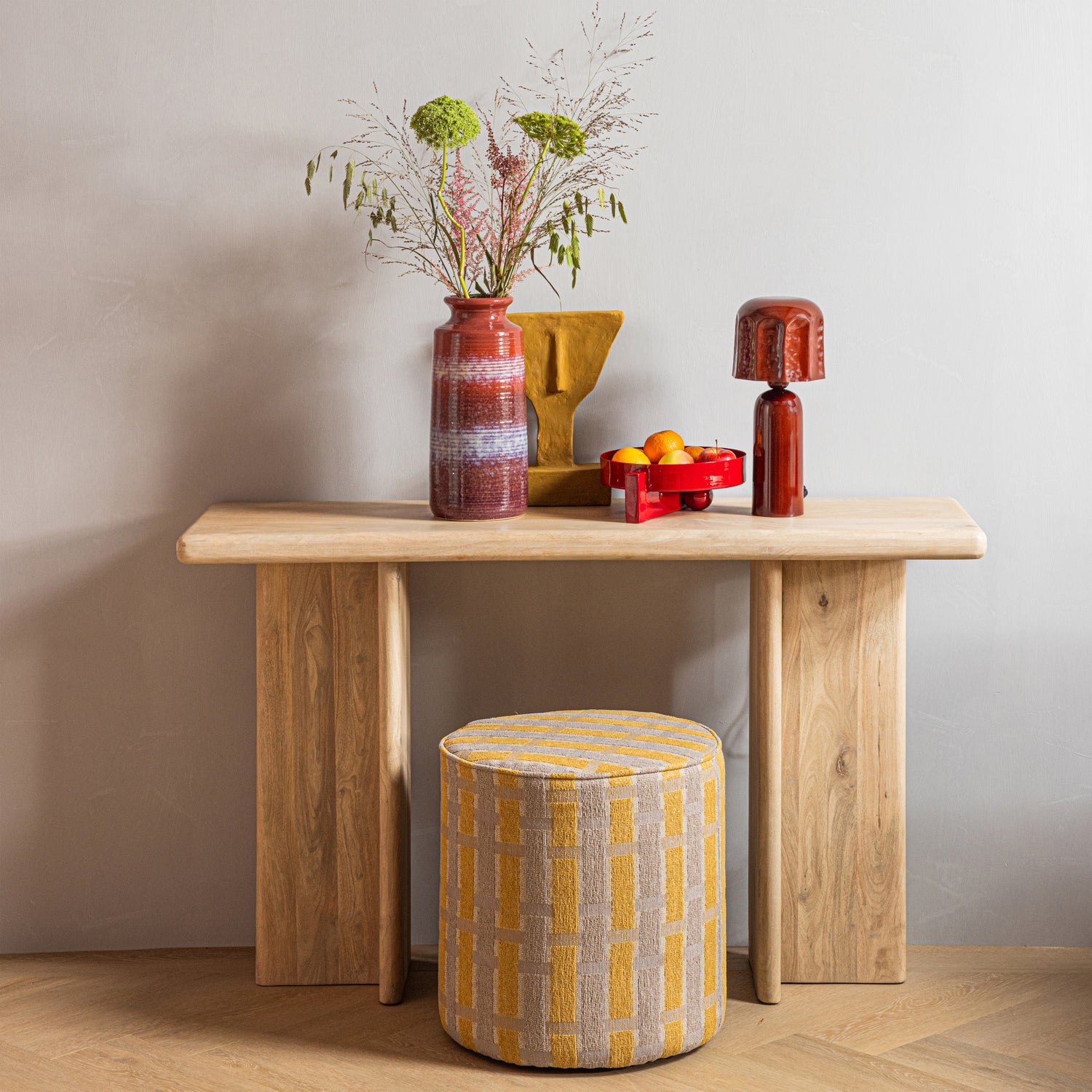 Sarli Chenilie High Pouf
