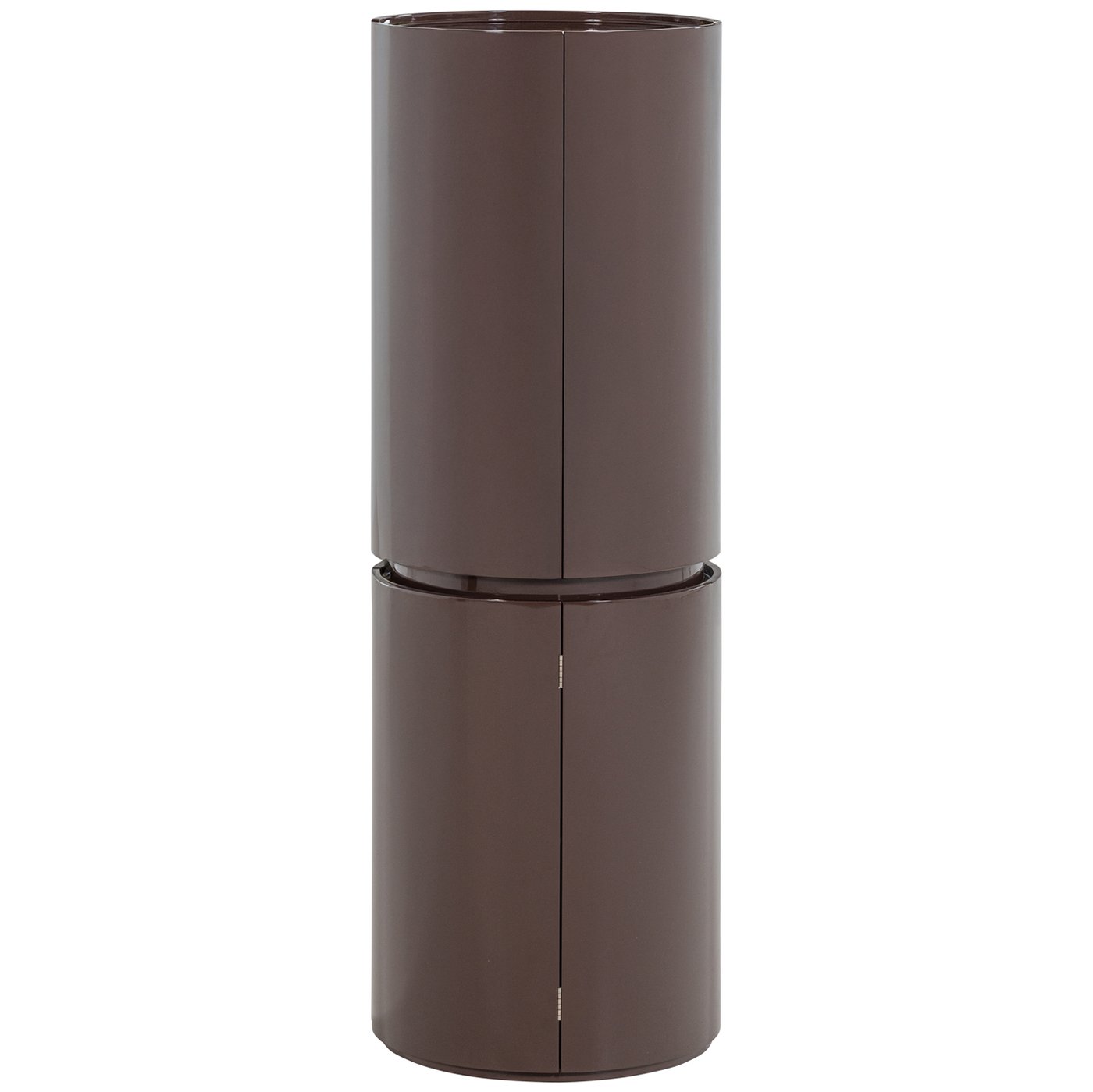 Sera Dark Brown Gloss Round Cabinet