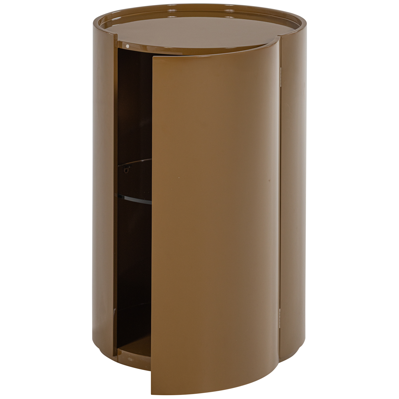 Sera Honey Yellow High Gloss Round Cabinet