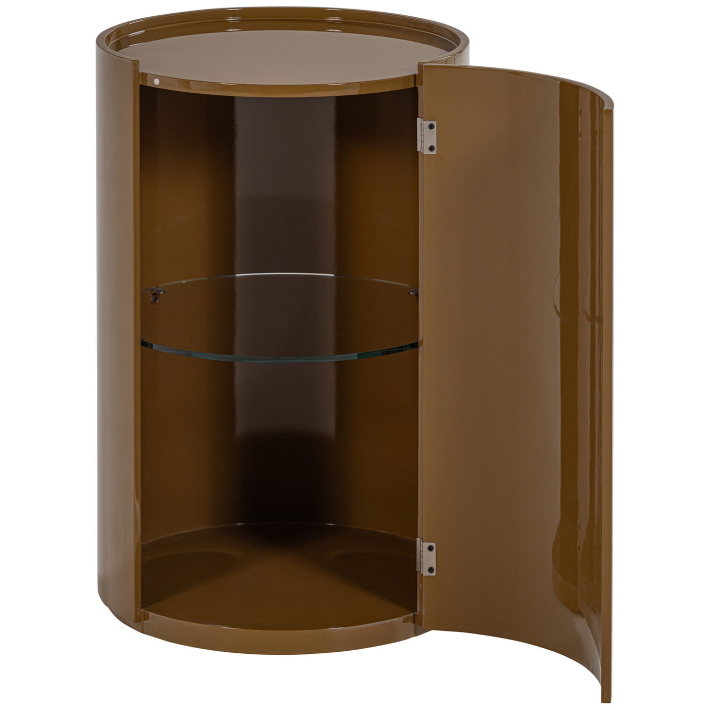 Sera Honey Yellow High Gloss Round Cabinet