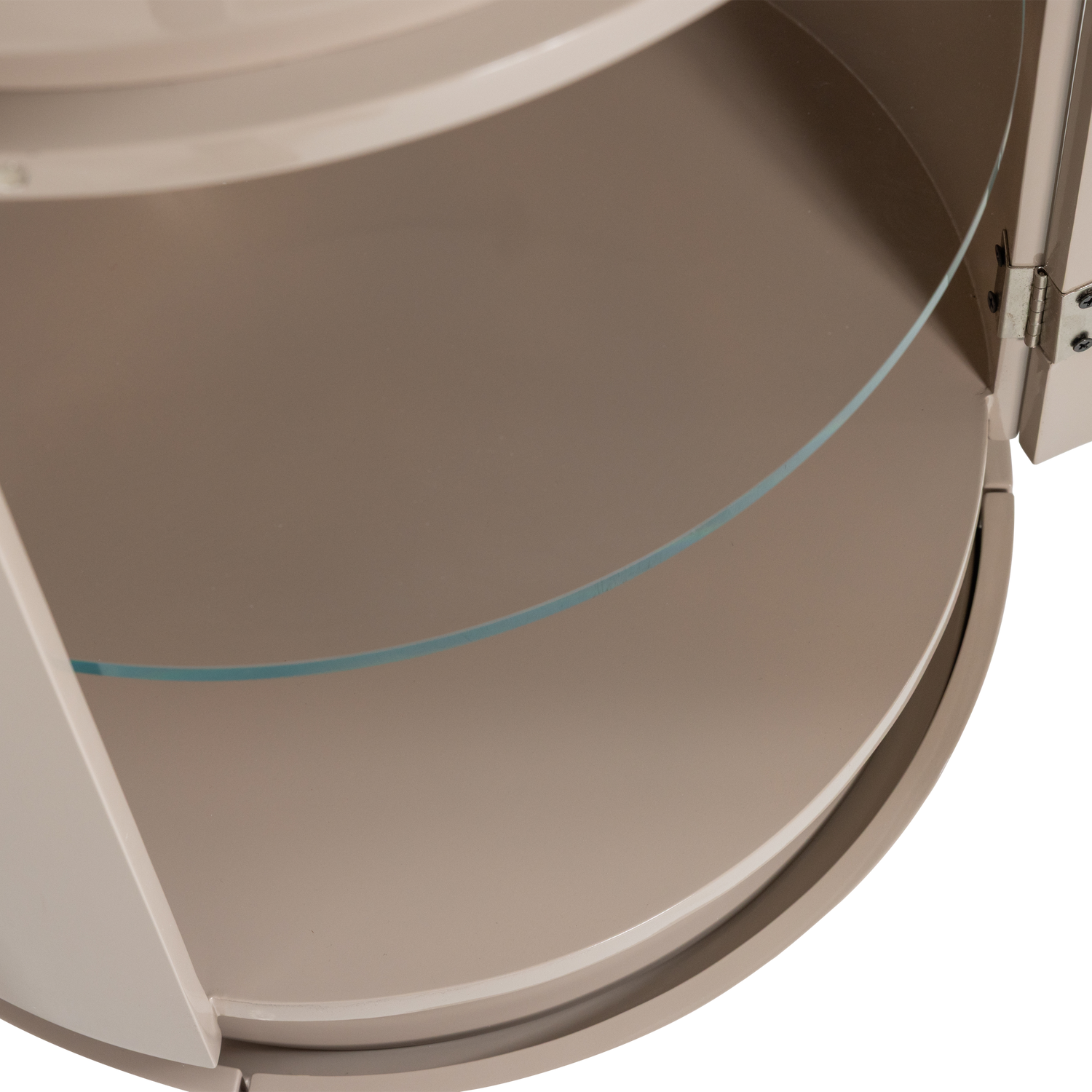 Sera Sand Gloss Round Cabinet