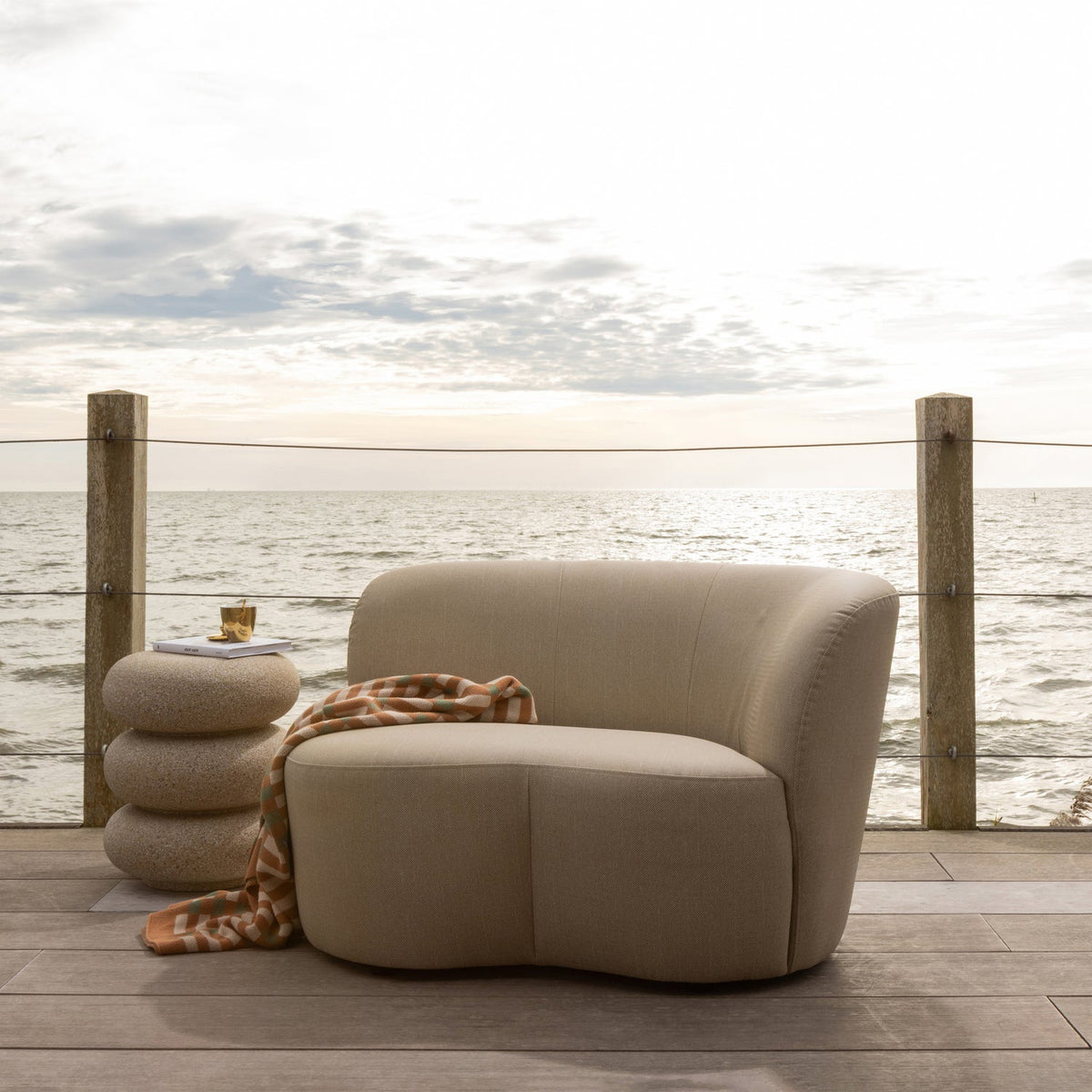 Stone Small Garden Sofa