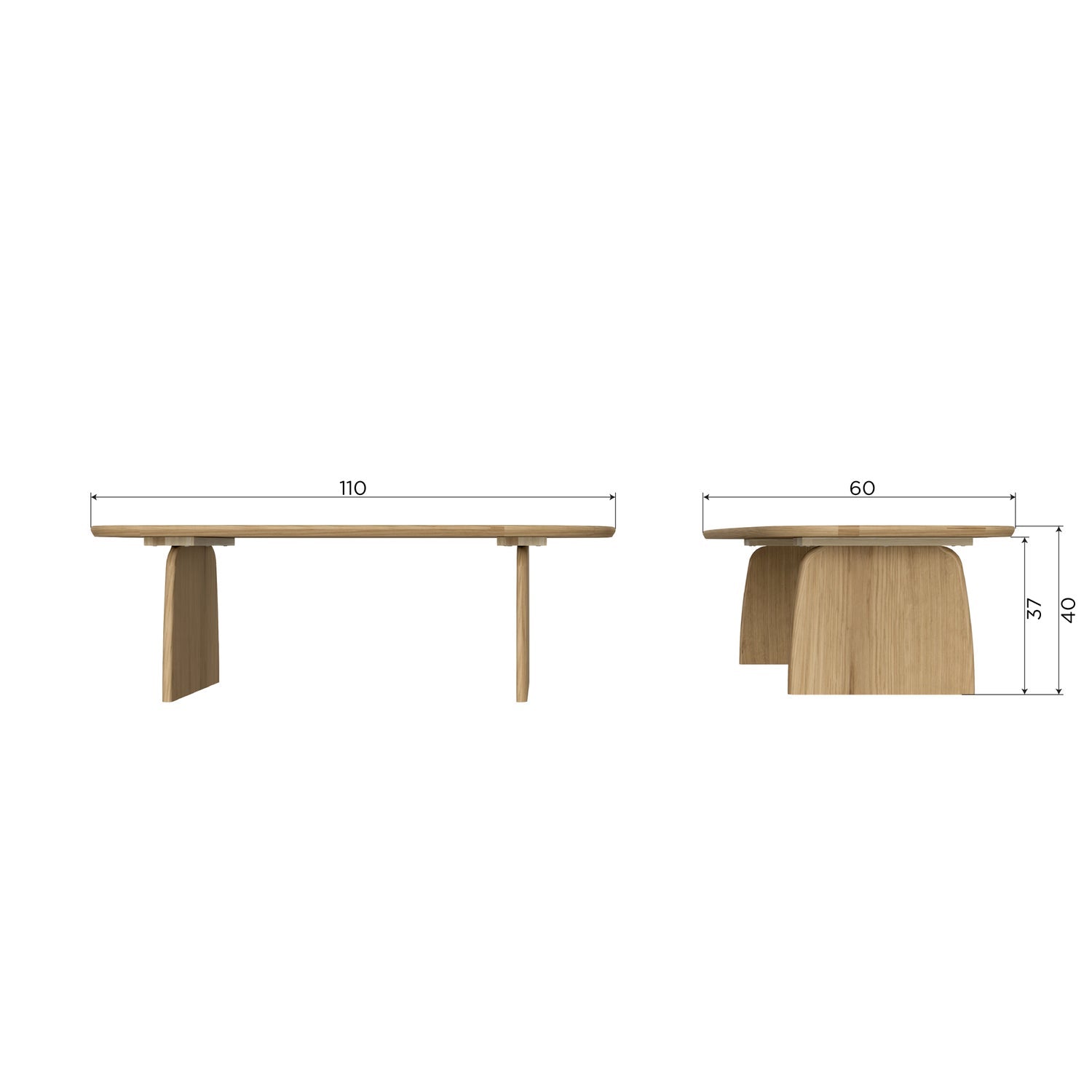 Tablo Oak Wood Coffee Table