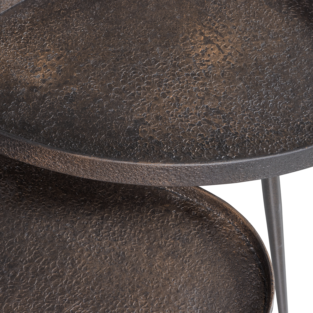 Crude Antique Bronze Side Table (2/Set) - WOO .Design