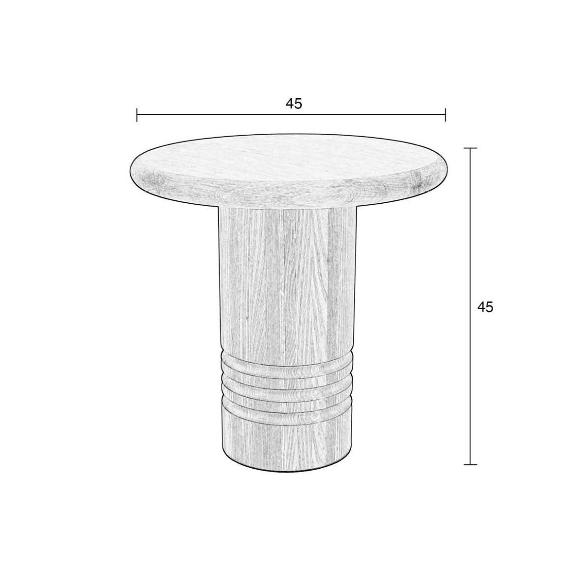 Chunk Ash Wood Side Table - WOO .Design