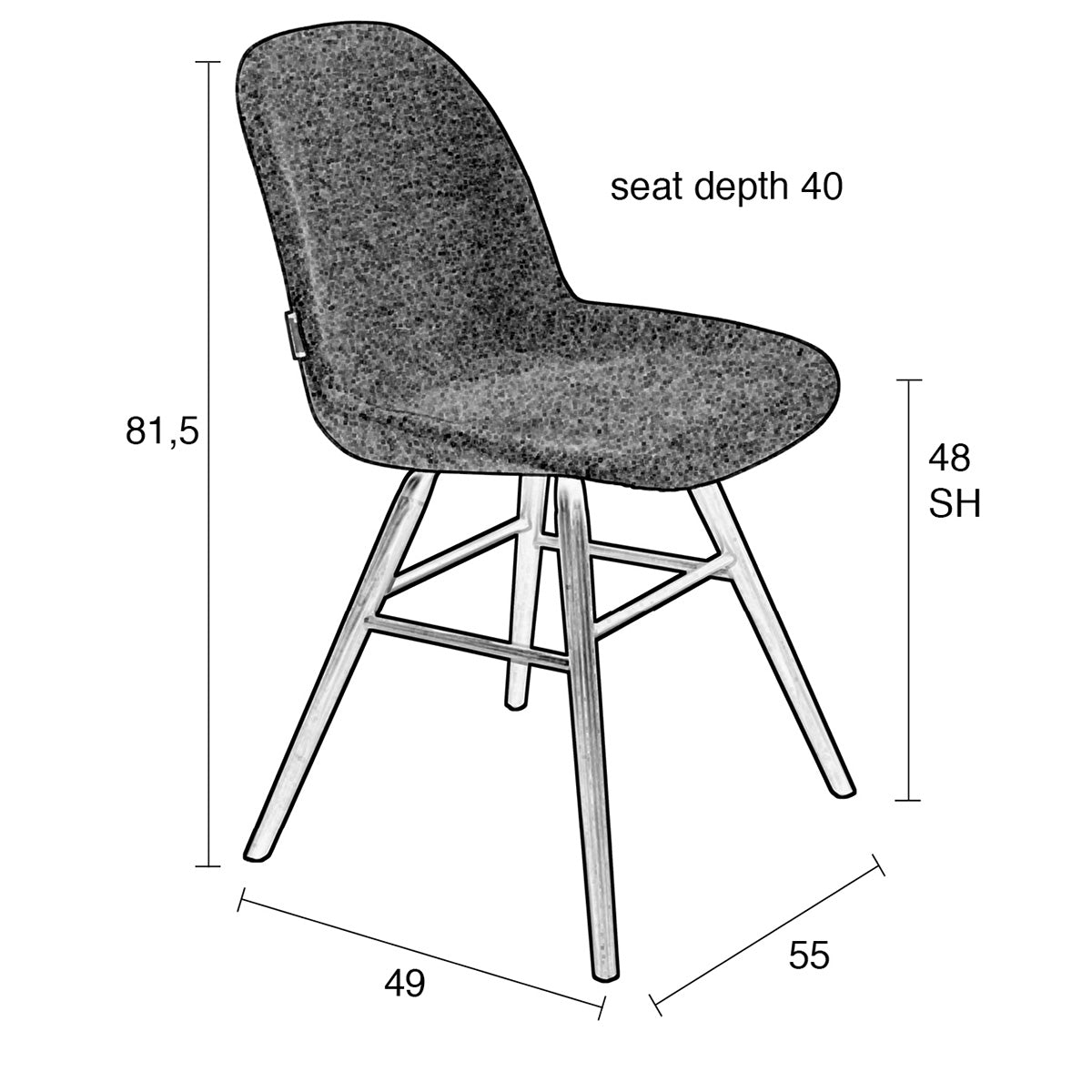 Albert Blue Kuip Soft Chair (Dispaly)