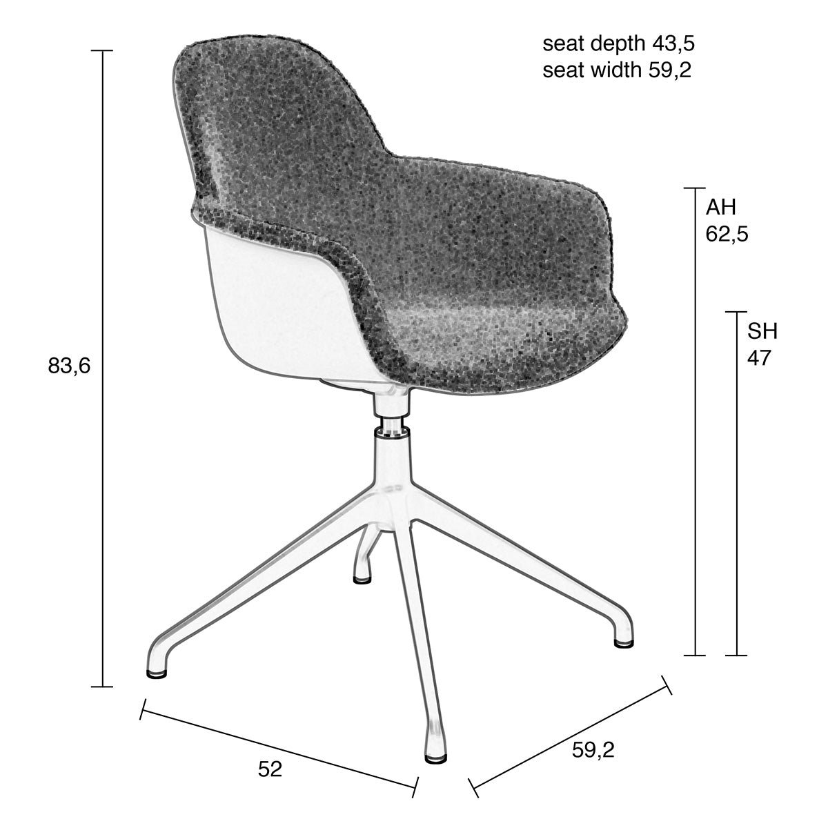 Albert Kuip Swivel Armchair