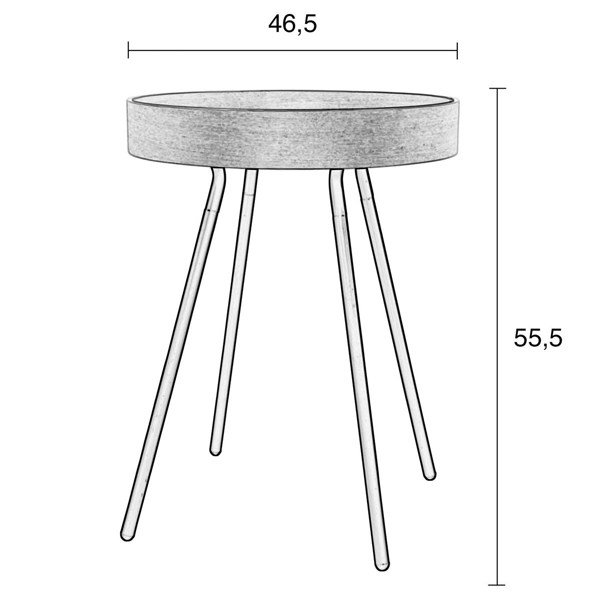 Oak Tray Side Table