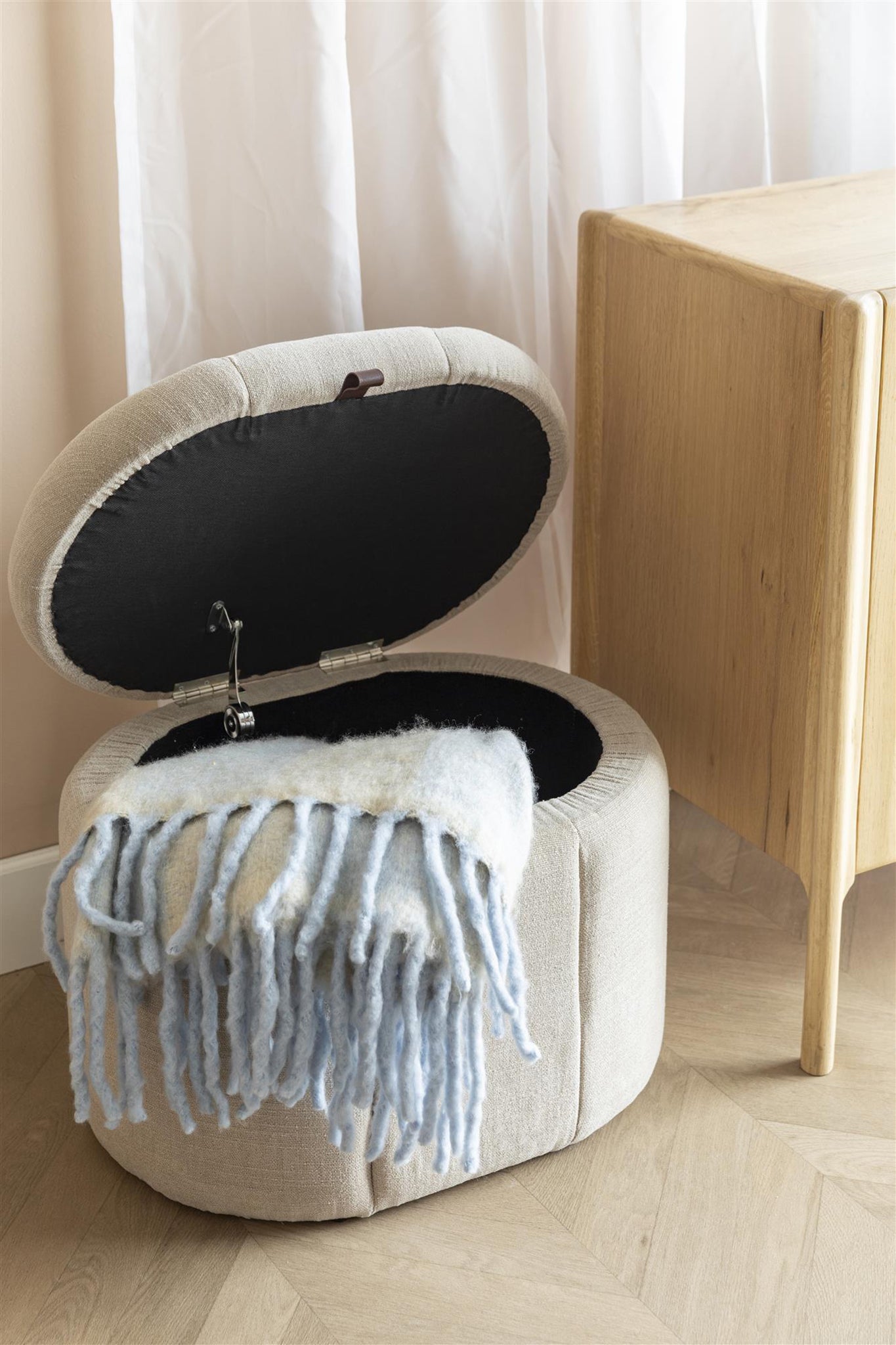 Puffy Beige Bench