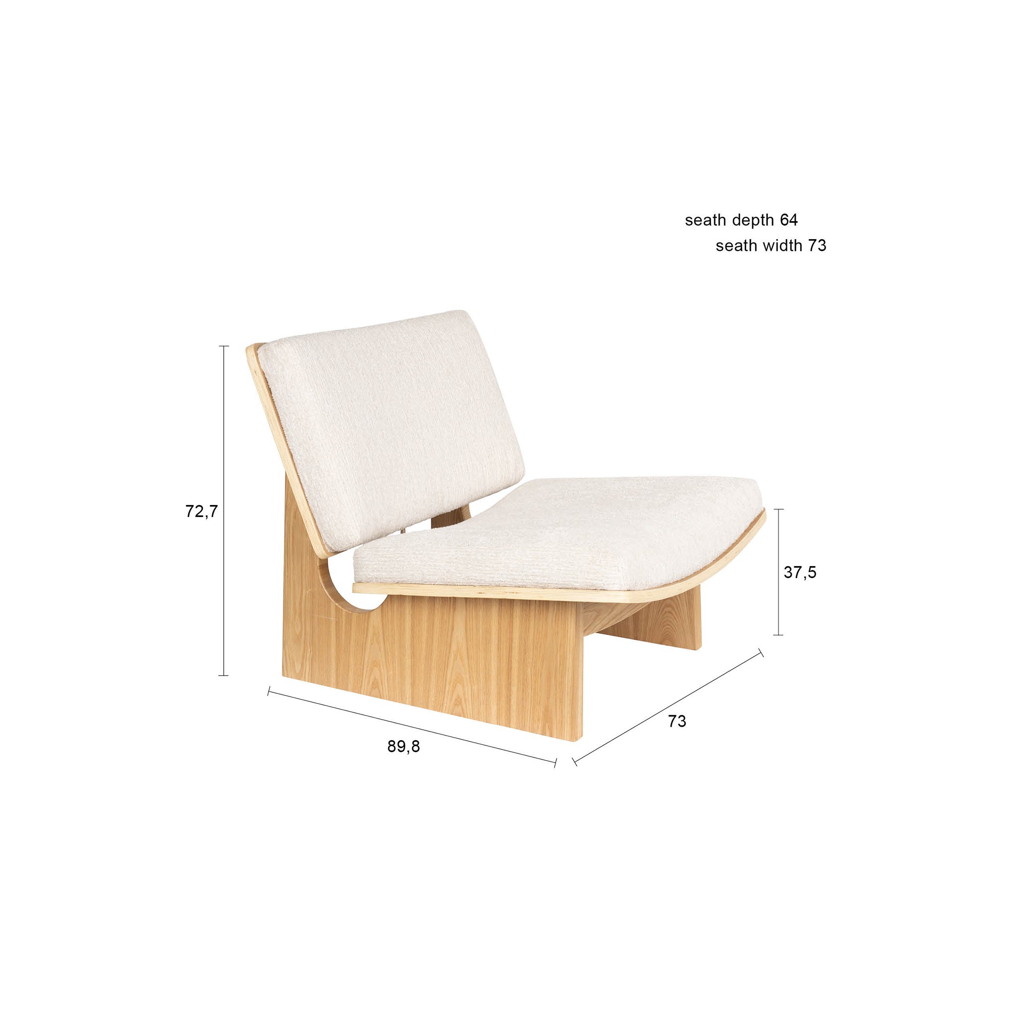 Volana Beige Lounge Chair