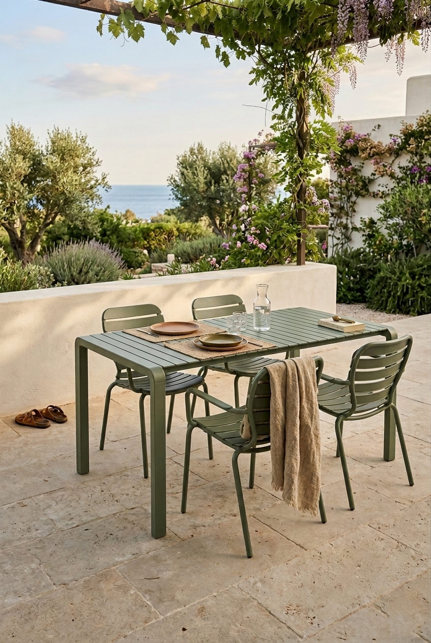 Vondel 168.5 Garden Table Set with Armchair