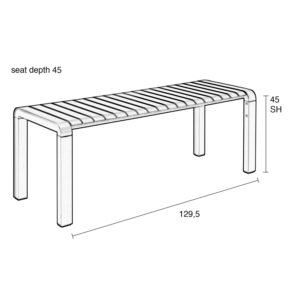 Vondel Black Garden Bench (Display)