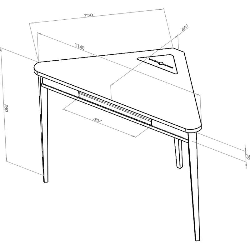 Ashme Corner Desk with Keyboard Tray - WOO .Design