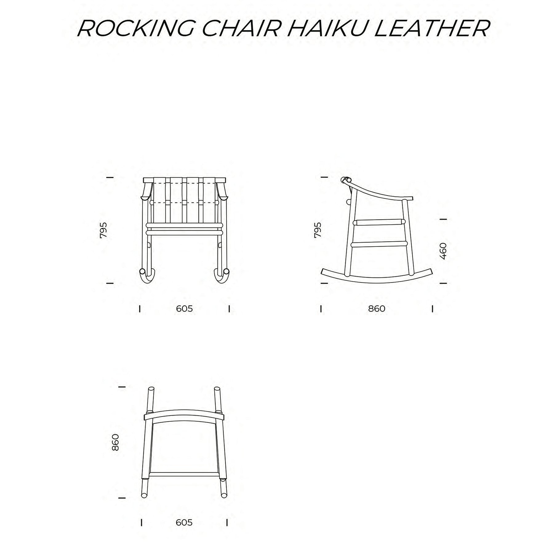 Kairo Leather Rocking Chair