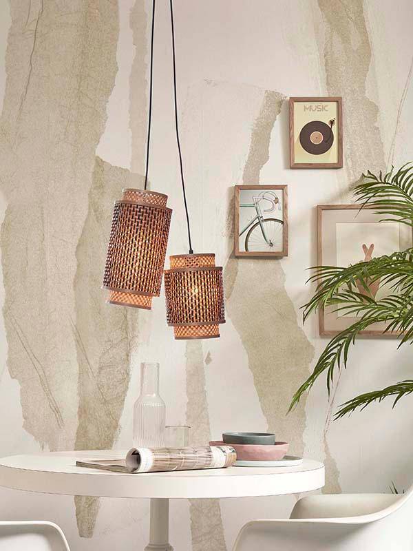 Bhutan 2-Shade Hanging Lamp