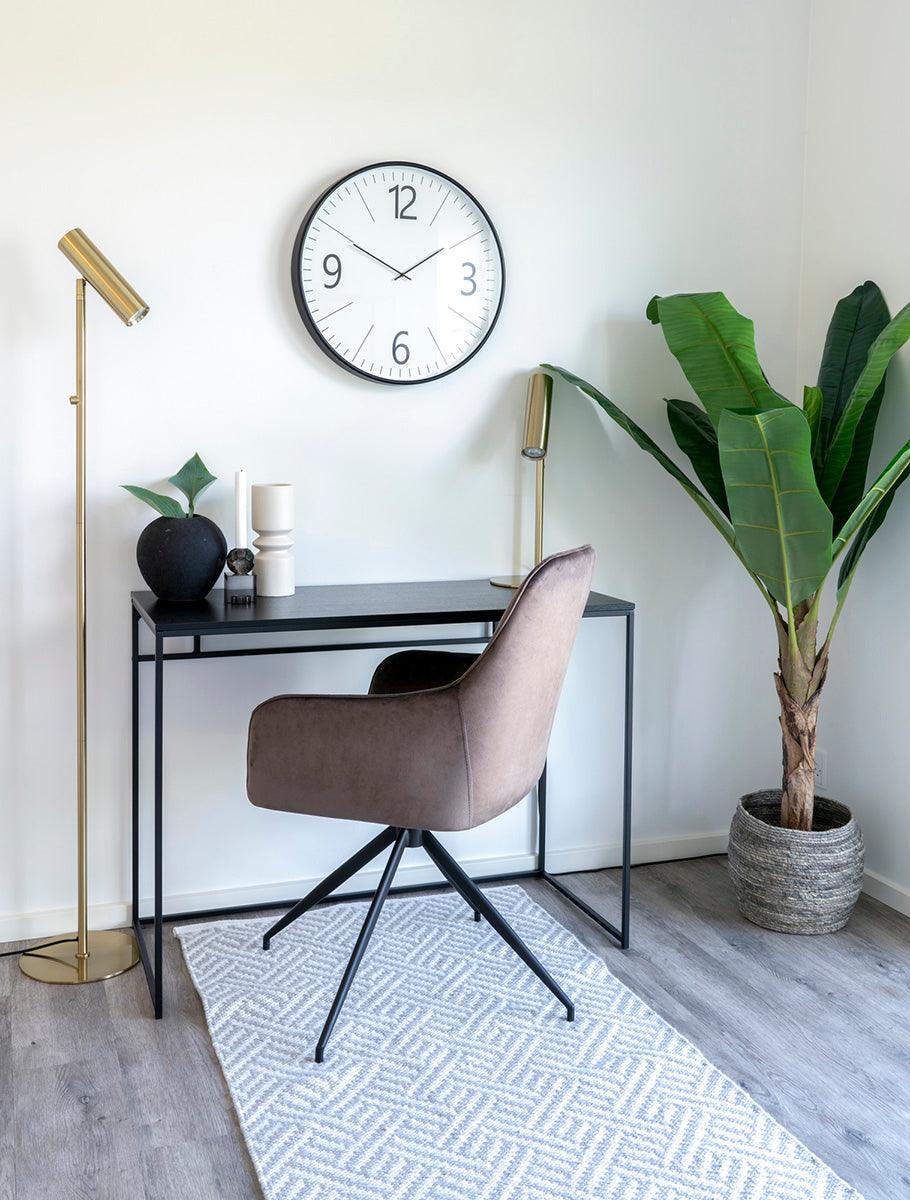 Harbo Mushroom Velvet Swivel Dining Chair - WOO .Design