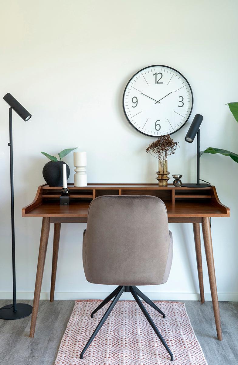 Harbo Mushroom Velvet Swivel Dining Chair - WOO .Design
